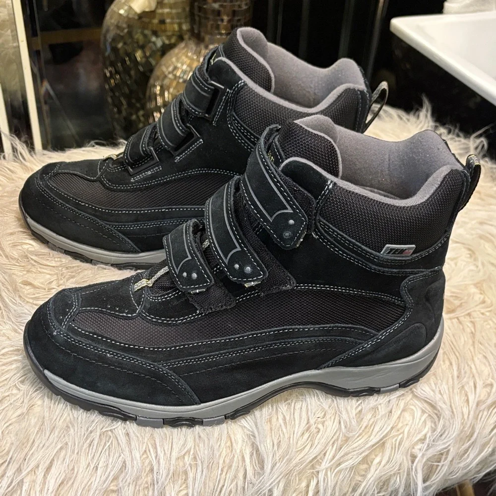 L.L. Bean Black Men's Rain & Snow Boots with Hook-and-Loop Straps